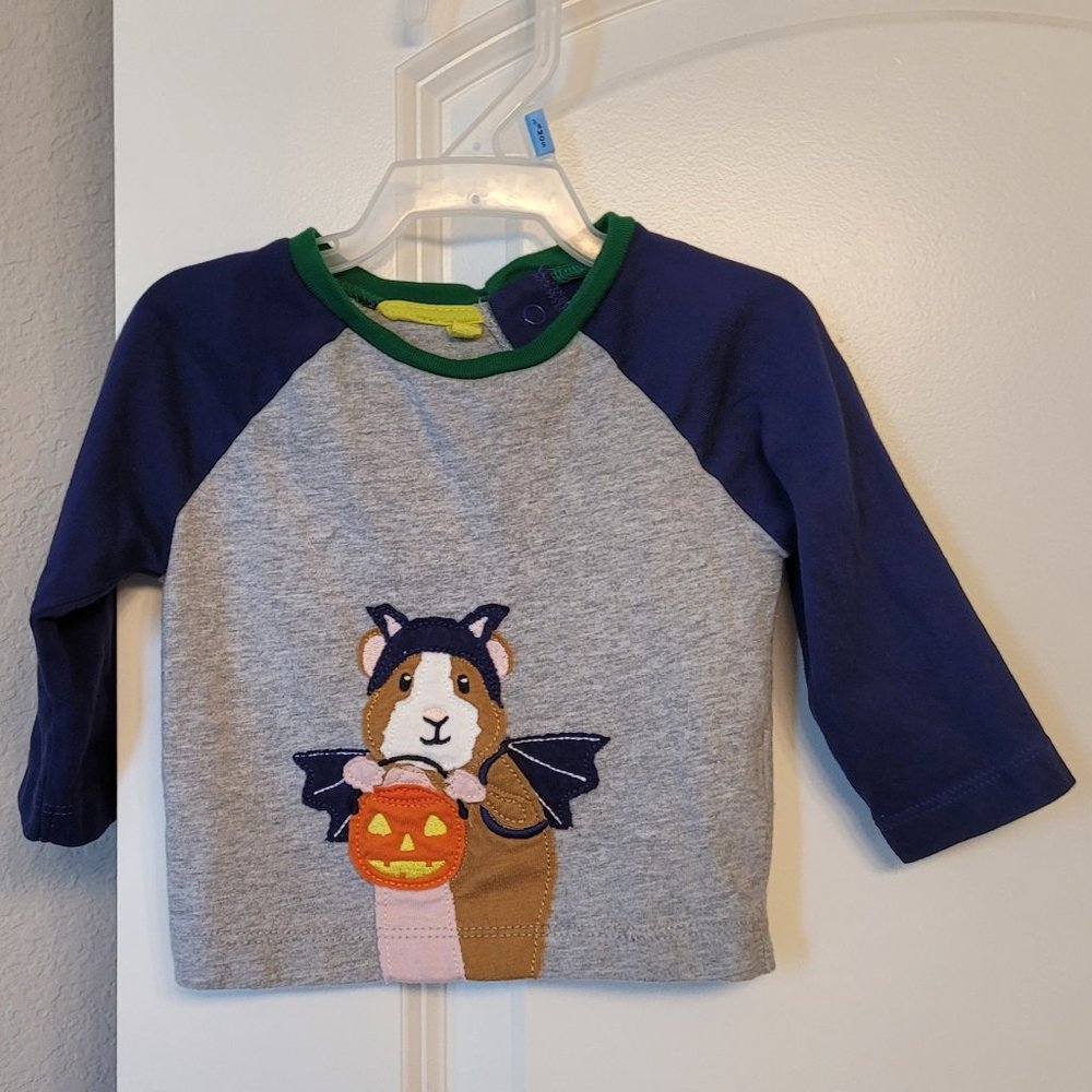 Boden Halloween Guinea Pig Long Sleeve Tee Shirt 0-3 months